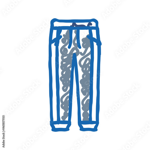 joggers clothing icon doodle illustration