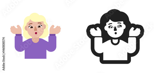 Woman Shrugging Emoji (Blonde)
