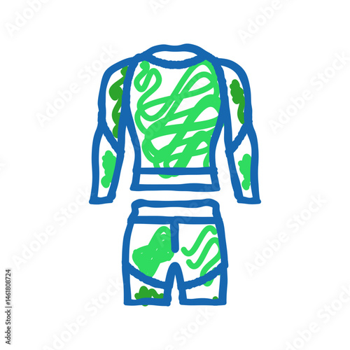 yoga top clothing icon doodle illustration