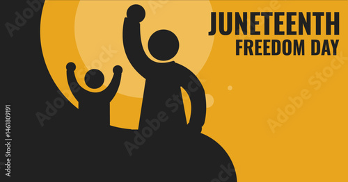 Juneteenth banner. Freedom day. Juneteenth Independence Day