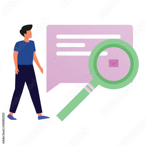  Person searching :Vector Icon which can easily modify or edit