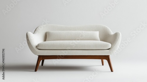 Mock up chair modern couch design, concept design white chair soffa modern minimalist design.