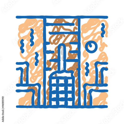 sauna icon doodle illustration