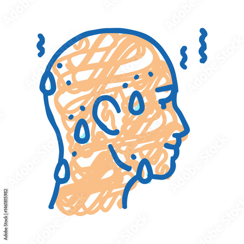 sweat sauna icon doodle illustration