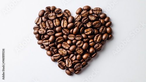 Coffee beans heart