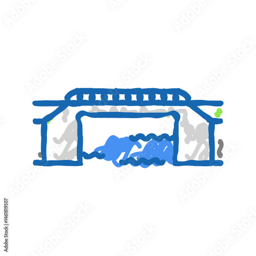 girder bridge icon doodle illustration
