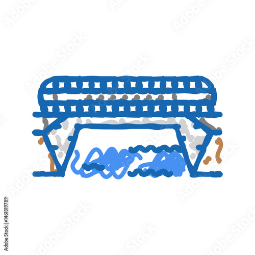 aqueduct bridge icon doodle illustration