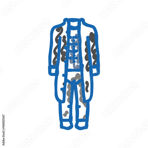 black clothing goth subculture icon doodle illustration