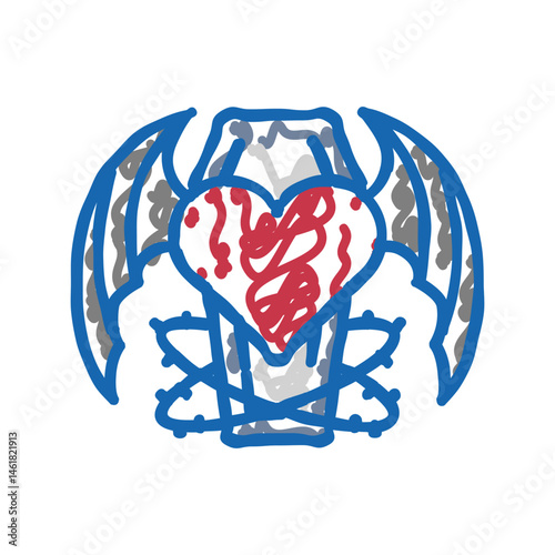 tattoos goth subculture icon doodle illustration