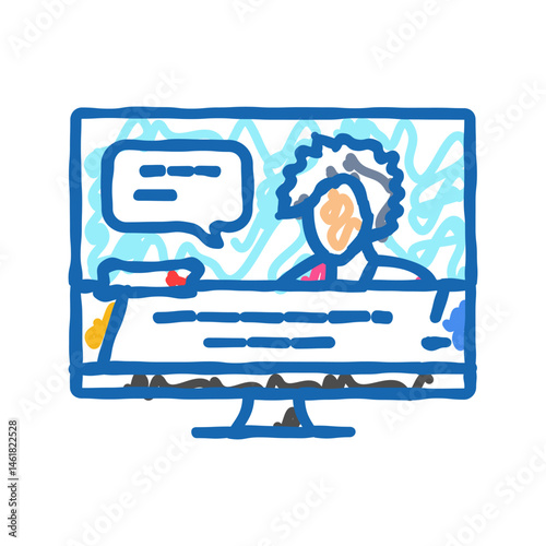 otome game otaku icon doodle illustration