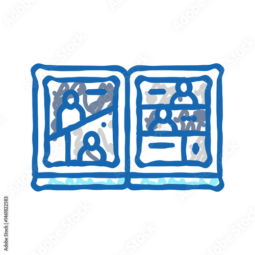 doujinshi otaku icon doodle illustration