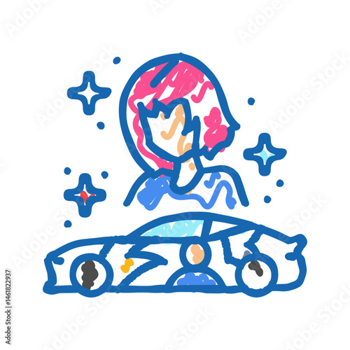 itasha otaku icon doodle illustration