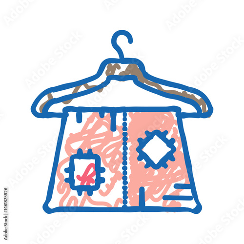 upcycled fashion sustainable icon doodle illustration
