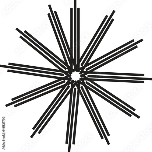 black pencils on white background