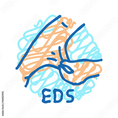 ehlers danlos syndrome disease icon doodle illustration