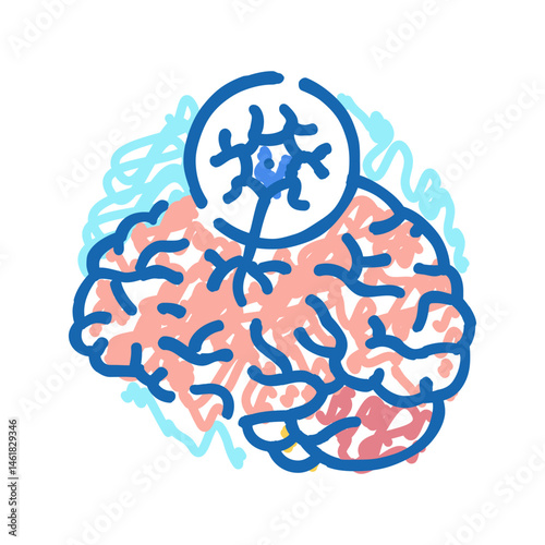 tay sachs disease icon doodle illustration