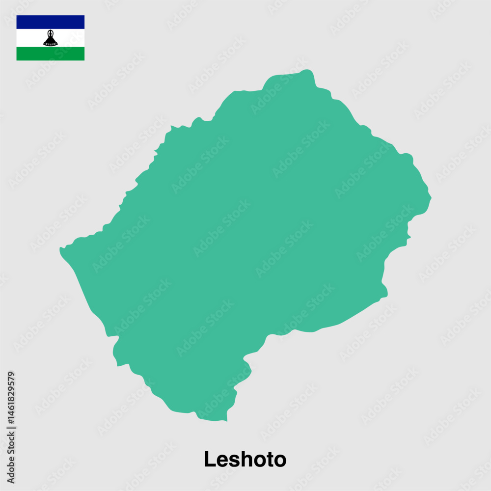 leshoto country map vector on transparent background leshoto country map vector on transparent background
