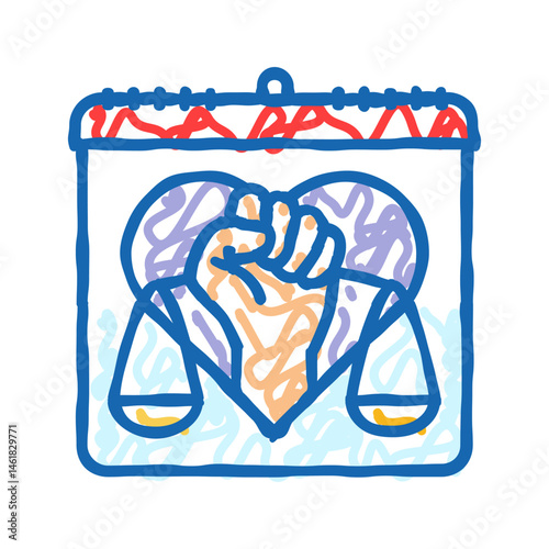 tolerance international day icon doodle illustration