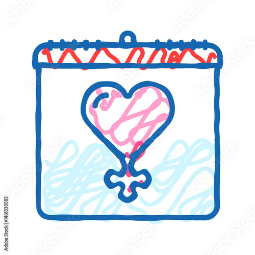 mens international day icon doodle illustration