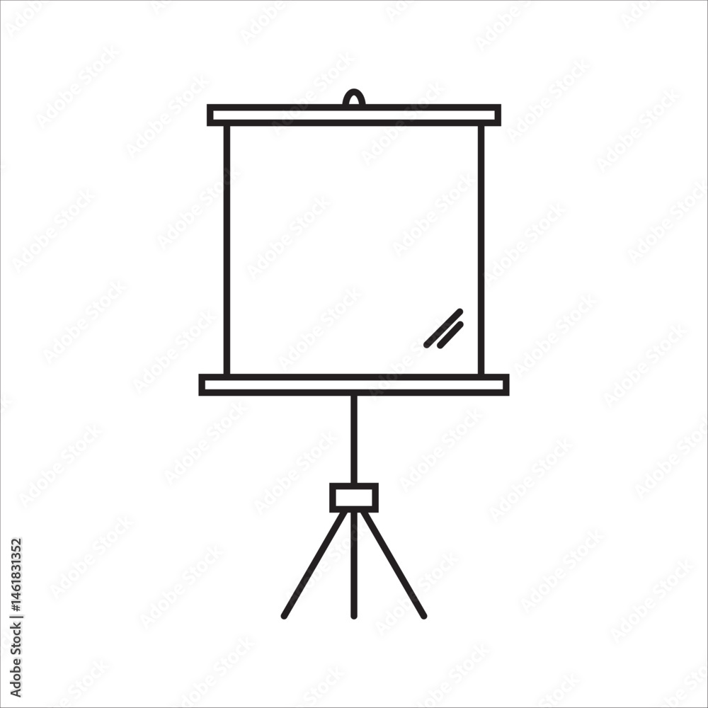 Set of linear graphics vector slideshow icons on white background Set of linear graphics vector slideshow icons on white background