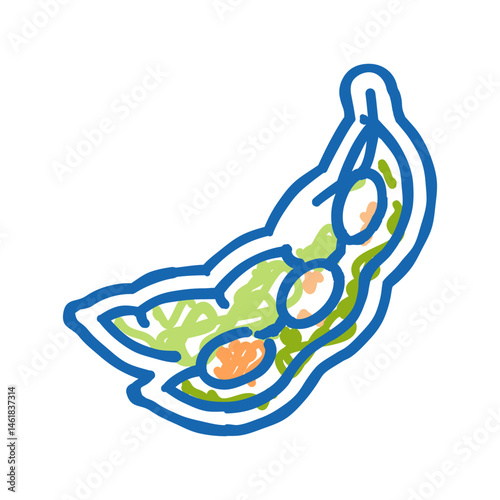 soy allergen free product food icon doodle illustration