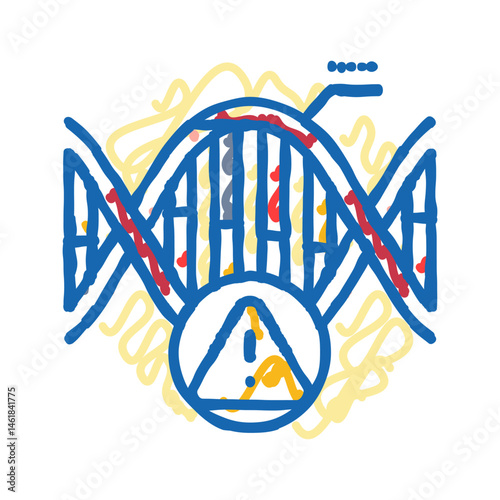 genetic predisposition obesity overweight icon doodle illustration