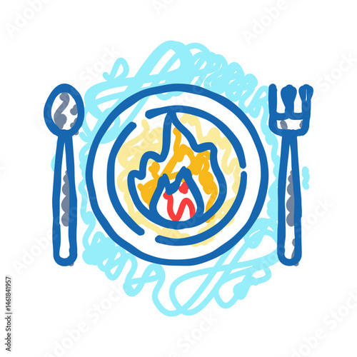 bariatric surgery obesity overweight icon doodle illustration