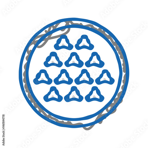 non stick coating label product caution icon doodle illustration