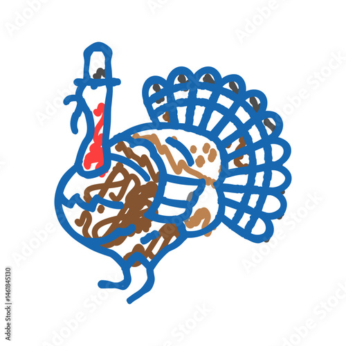 thanksgiving day usa holiday icon doodle illustration