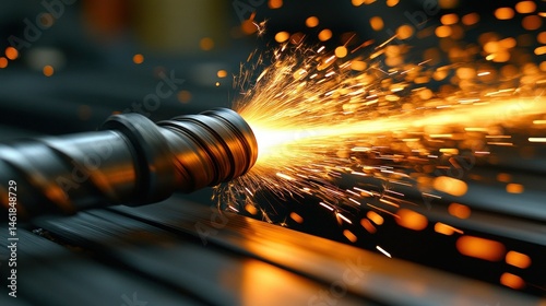 Metal part thermal spray coating process sparks