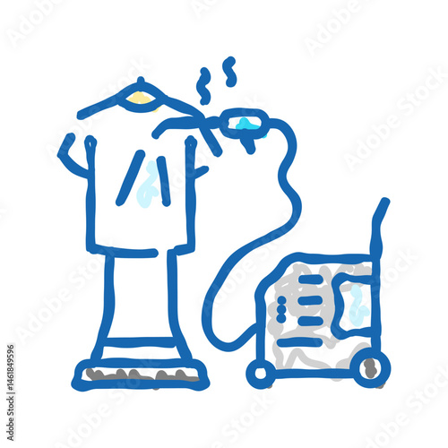 odor removal laundry wash icon doodle illustration