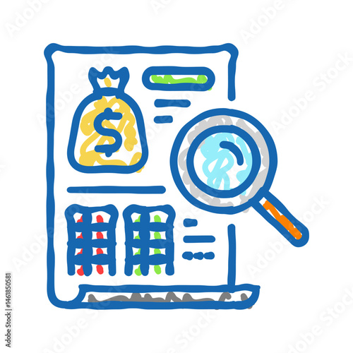 electricity usage tracking energy icon doodle illustration