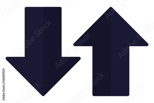 Up and down arrows icon isolated on white background.