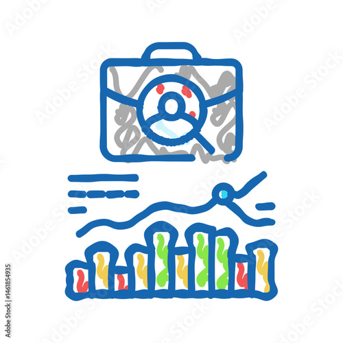 headhunting recruitment business work job icon doodle illustration