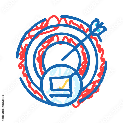 purchase intention consumer behavior icon doodle illustration