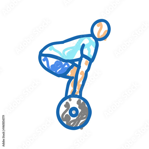 deadlifts fitness exercise leg icon doodle illustration