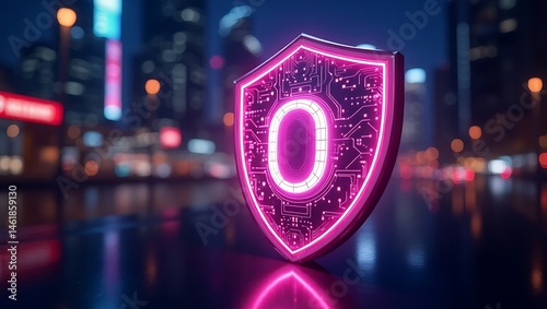 New York City's illuminated skyline at night presents a vibrant business icon with a web design feel