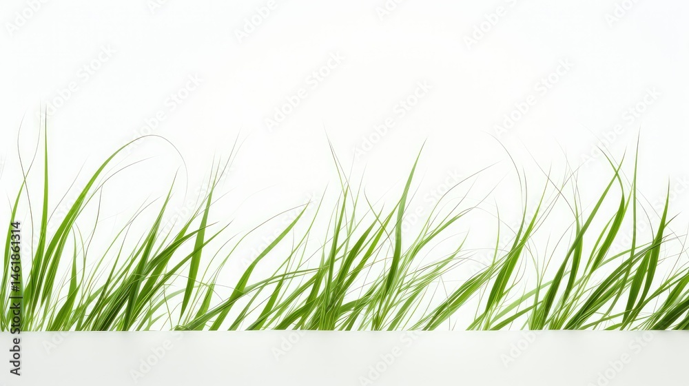 Fototapeta premium artistic grass white background