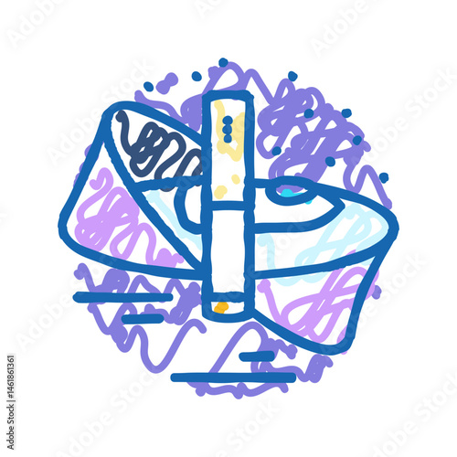 faster than light travel unsolved mystery icon doodle illustration