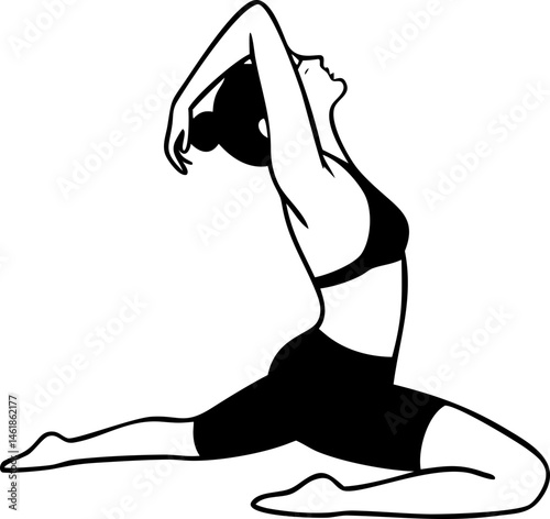 woman doing yoga exercise