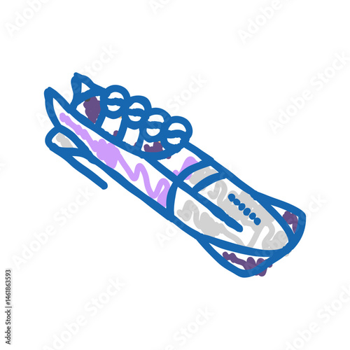 bobsleigh winter sport icon doodle illustration