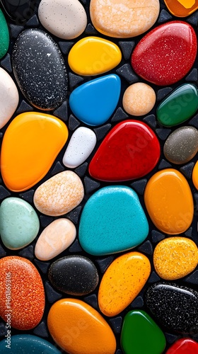 Colorful Pebbles Texture Background