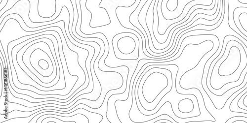 Vector contour topographic map background.Modern design with White background with topographic wavy pattern design.Luxury black abstract line art.