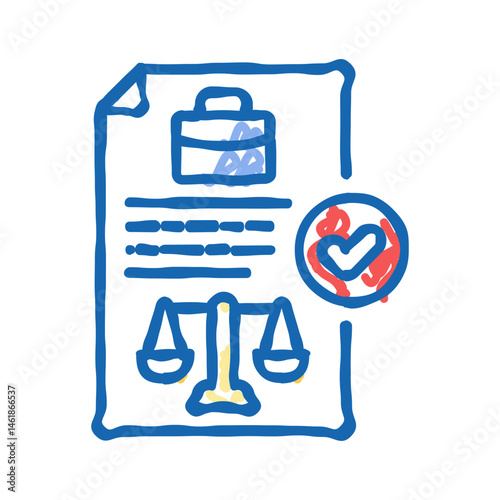 regulatory compliance business process icon doodle illustration