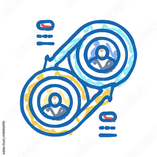 benefits administration business icon doodle illustration