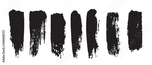Abstract Black Brush Stroke Vectors for Texture Art
