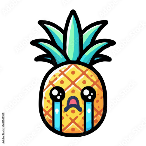 Crying Pineapple Illustration