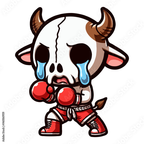 Boxing Bull Illustration