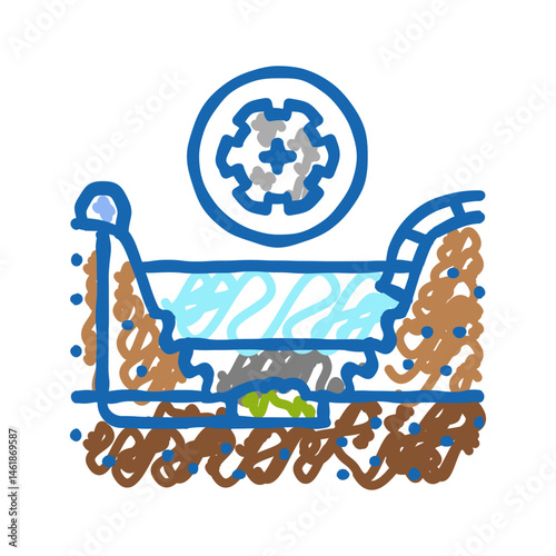 tailings management icon doodle illustration
