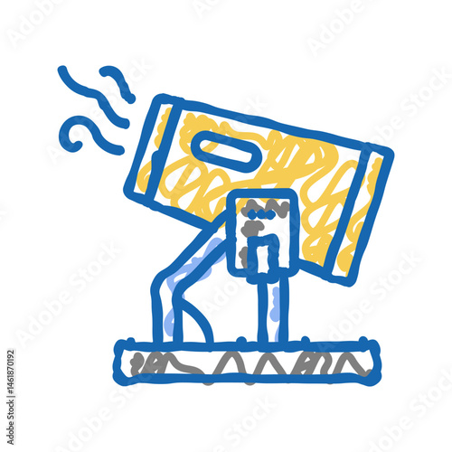 mining site plan icon doodle illustration